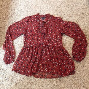 5/$30 🌺 NWOT! Shear Long Sleeve Babydoll Top